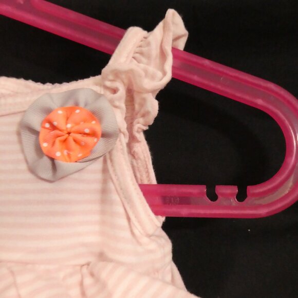 CARTER'S | 6 months | Pink Ruffle Baby Dress with Floral Applique - Picture 5 of 15